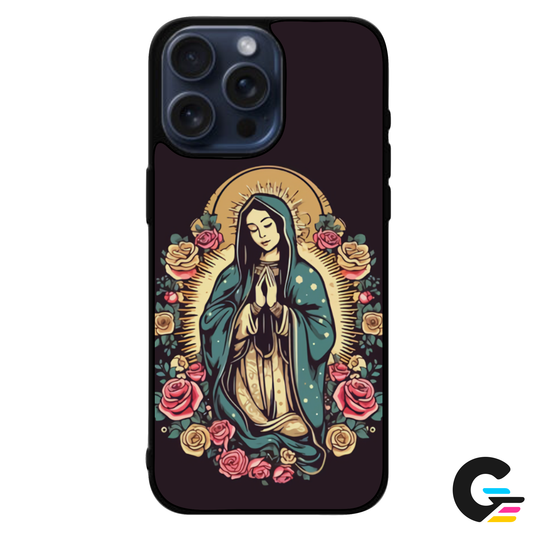 Virgen Guadalupe con flores